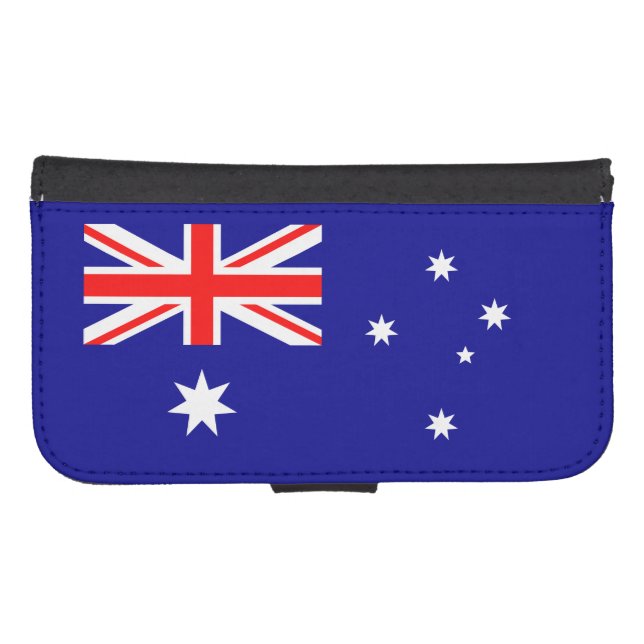 Patriotic Australian Flag Samsung Galaxy Wallet Case (Front (Horizontal))