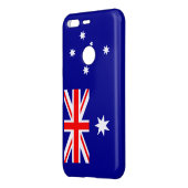 Patriotic Australian Flag Uncommon Google Pixel Case (Back/Left)