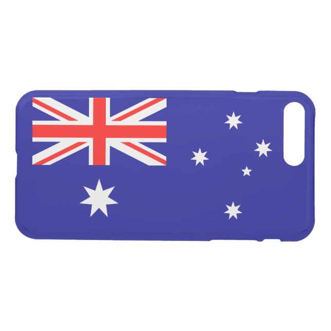 Patriotic Australian Flag Uncommon iPhone Case (Back Horizontal)