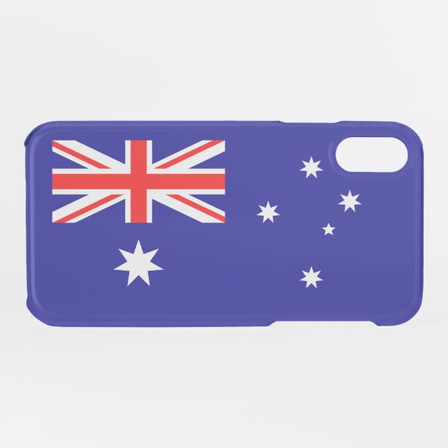 Patriotic Australian Flag Uncommon iPhone Case (Back (Horizontal))