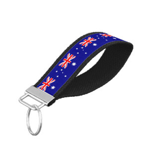 Patriotic Australian Flag Wrist Keychain