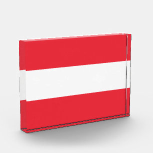 Patriotic Austrian Flag Acrylic Award