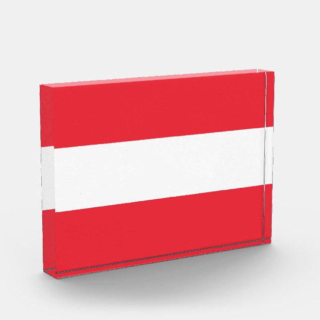 Patriotic Austrian Flag Acrylic Award (Left)