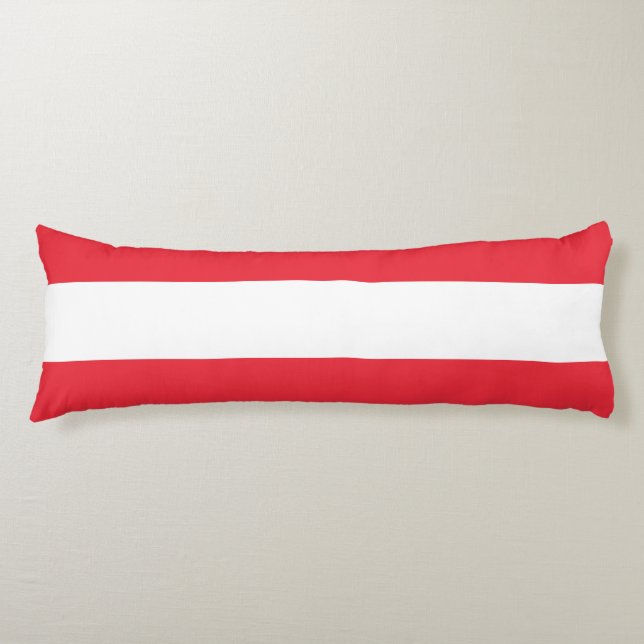 Patriotic Austrian Flag Body Pillow (Front)