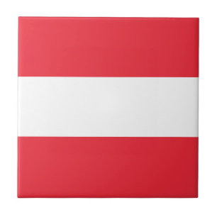 Patriotic Austrian Flag Ceramic Tile