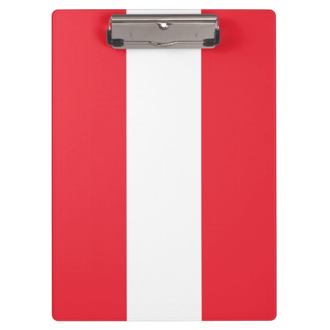 Patriotic Austrian Flag Clipboard (Front)