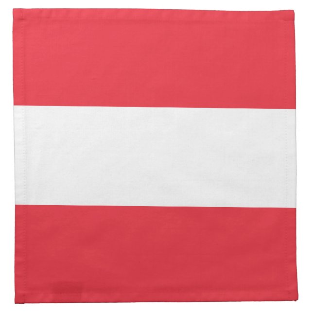 Patriotic Austrian Flag Cloth Napkin (Front)
