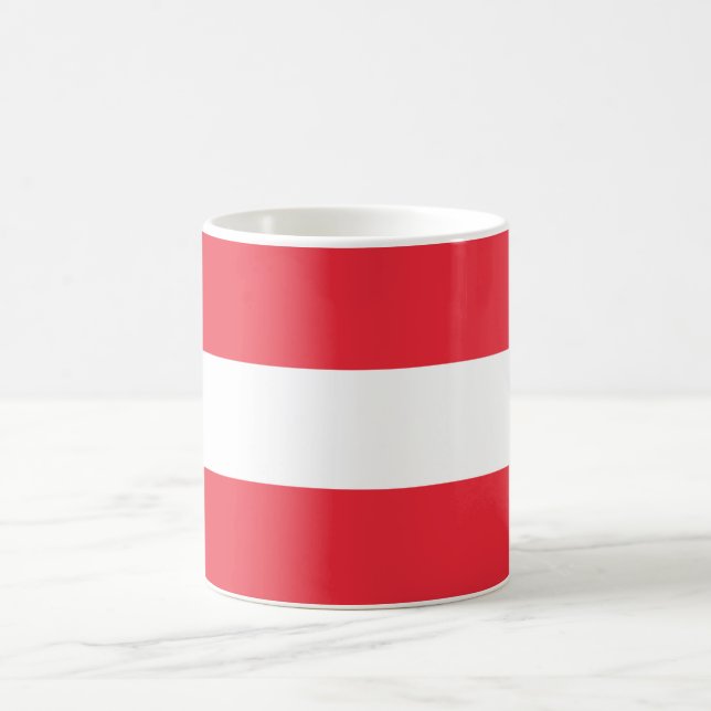 Patriotic Austrian Flag Coffee Mug (Center)