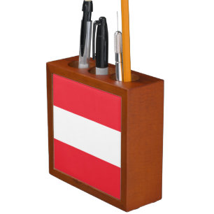 Patriotic Austrian Flag Desk Organizer
