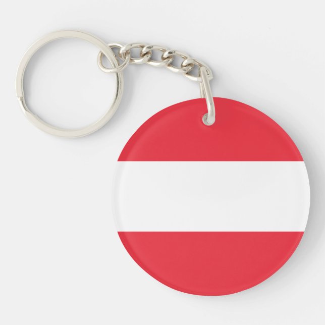 Patriotic Austrian Flag Keychain (Front)