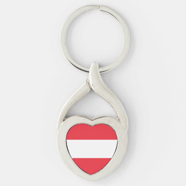 Patriotic Austrian Flag Keychain (Front)