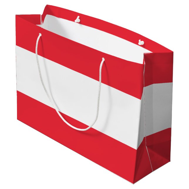 Patriotic Austrian Flag Large Gift Bag (Back Angled)