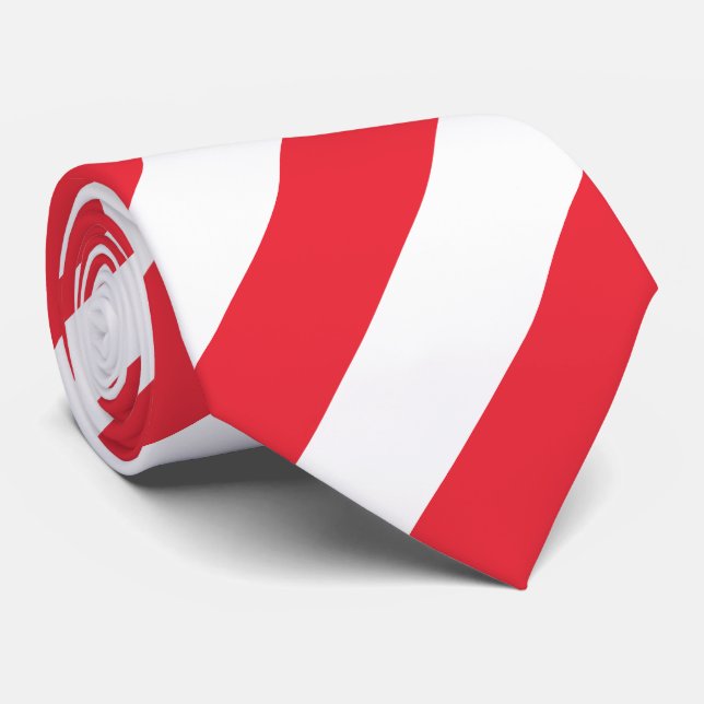 Patriotic Austrian Flag Neck Tie (Rolled)