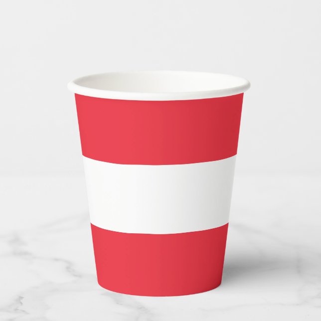 Patriotic Austrian Flag Paper Cups (Front)