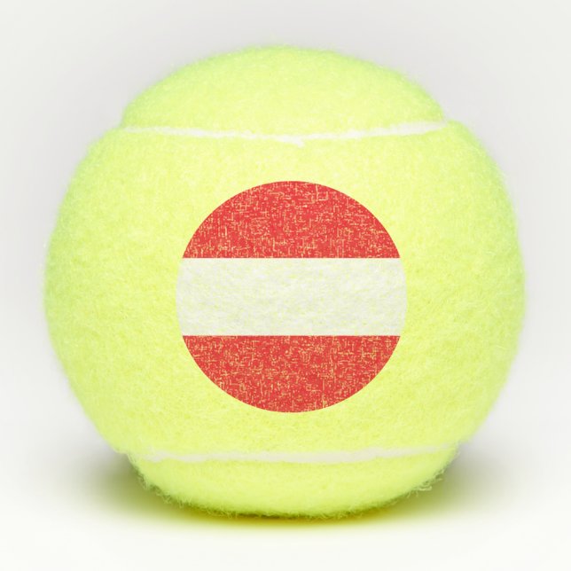 Patriotic Austrian Flag Tennis Balls (Front)