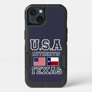 Patriotic Authentic U.S.A and Texas iPhone 13 Case