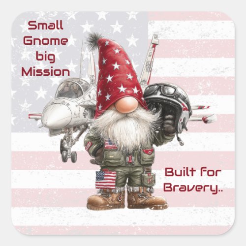 Patriotic Aviation Tribute  Square Sticker