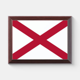 Patriotic award plaque with flag of Alabama, USA