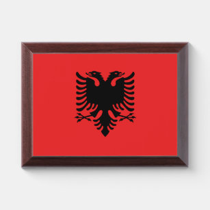 Patriotic award plaque with flag of Albania