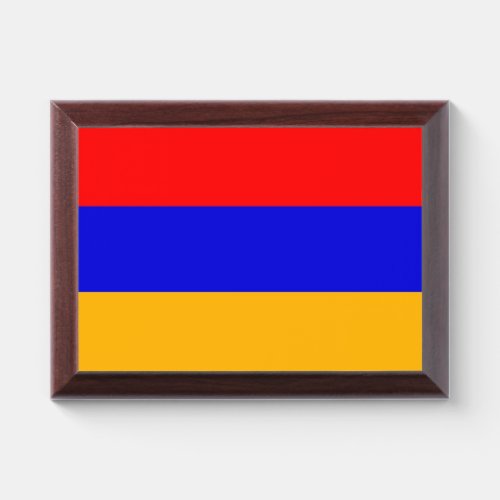 Patriotic award plaque with flag of Armenia