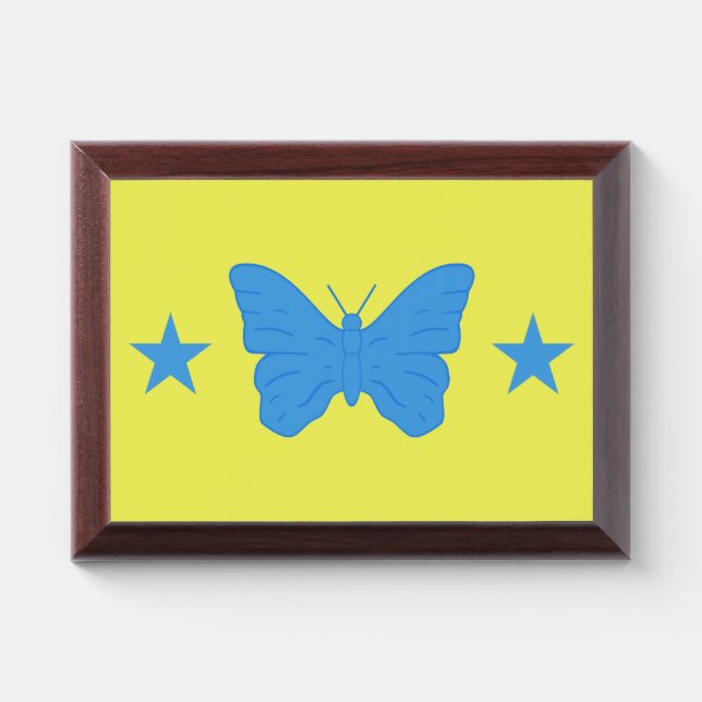 Patriotic award plaque with flag of Bady Bassit (Horizontal)