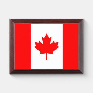 Patriotic award plaque with flag of Canada