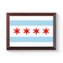 Patriotic award plaque with flag of Chicago
