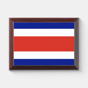 Patriotic award plaque with flag of Costa Rica