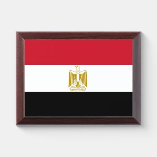 Patriotic award plaque with flag of Egypt