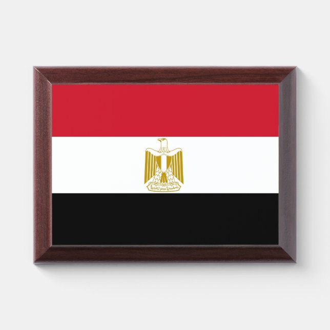 Patriotic award plaque with flag of Egypt (Horizontal)