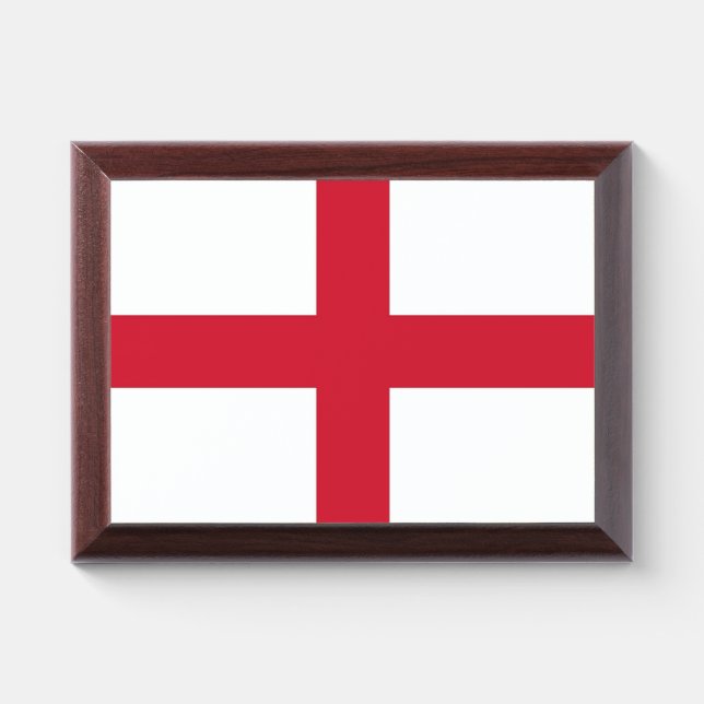 Patriotic award plaque with flag of England (Horizontal)