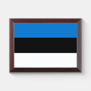 Patriotic award plaque with flag of Estonia