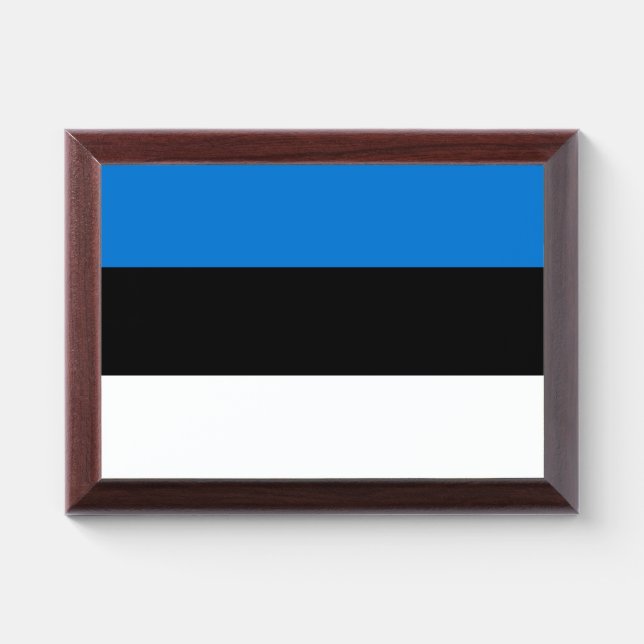 Patriotic award plaque with flag of Estonia (Horizontal)