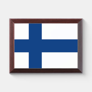 Patriotic award plaque with flag of Finland