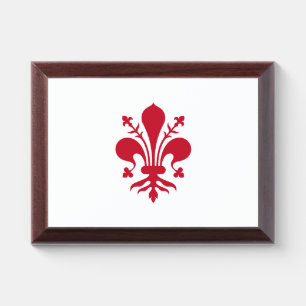 Patriotic award plaque with flag of Florence