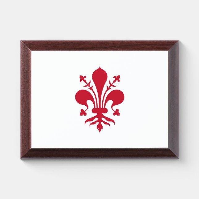 Patriotic award plaque with flag of Florence (Horizontal)