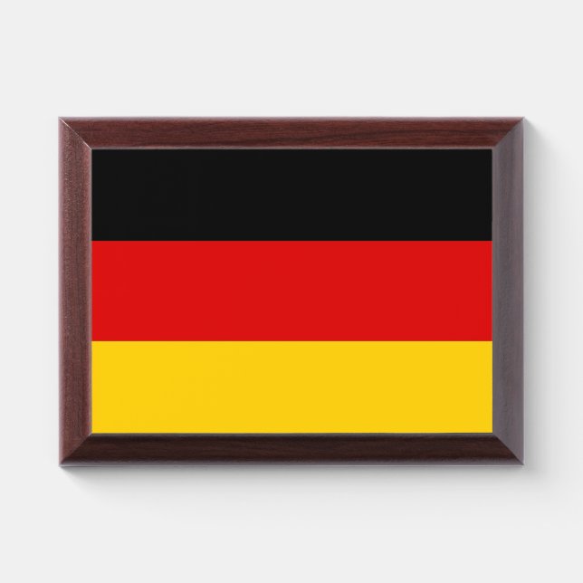 Patriotic award plaque with flag of Germany (Horizontal)