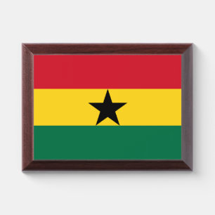 Patriotic award plaque with flag of Ghana