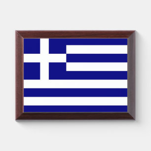 Patriotic award plaque with flag of Greece