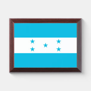 Patriotic award plaque with flag of Honduras