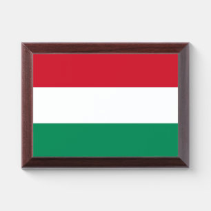 Patriotic award plaque with flag of Hungary