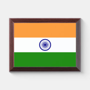 Patriotic award plaque with flag of India