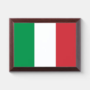 Patriotic award plaque with flag of Italy