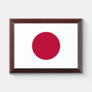 Patriotic award plaque with flag of Japan