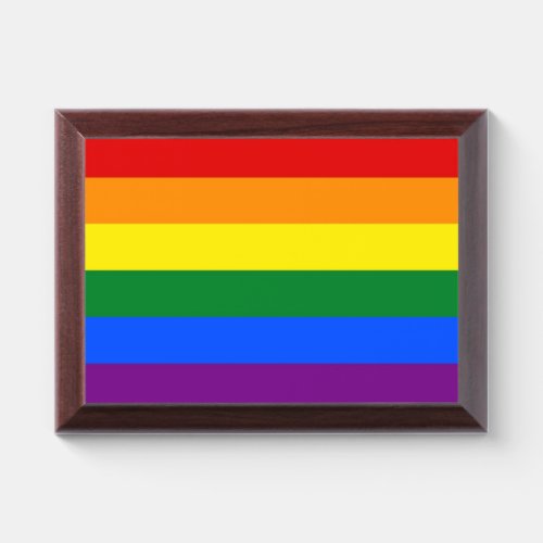 Patriotic award plaque with flag of LGBT