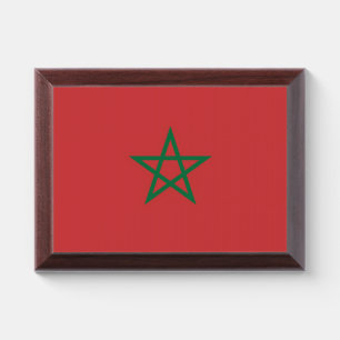Patriotic award plaque with flag of Morocco