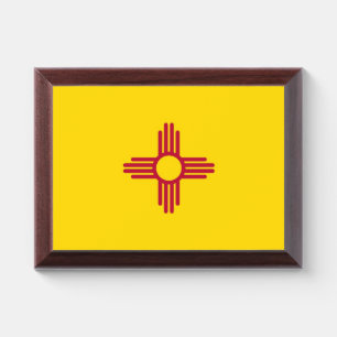 Patriotic award plaque with flag of New Mexico