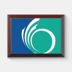 Patriotic award plaque with flag of Ottawa