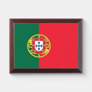 Patriotic award plaque with flag of Portugal