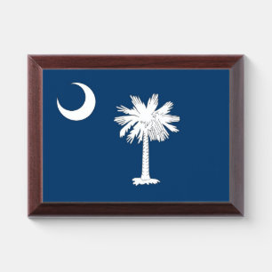 Patriotic award plaque with flag of South Carolina